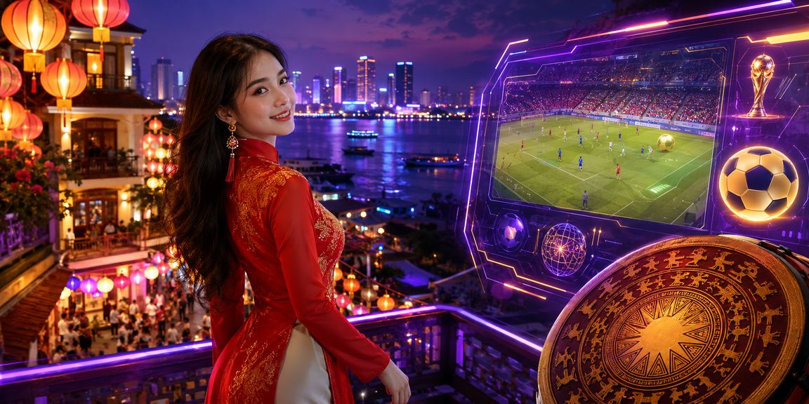 Người chơi tại Hà Nội đặt cược esports trên điện thoại khi mặc áo dài truyền thống