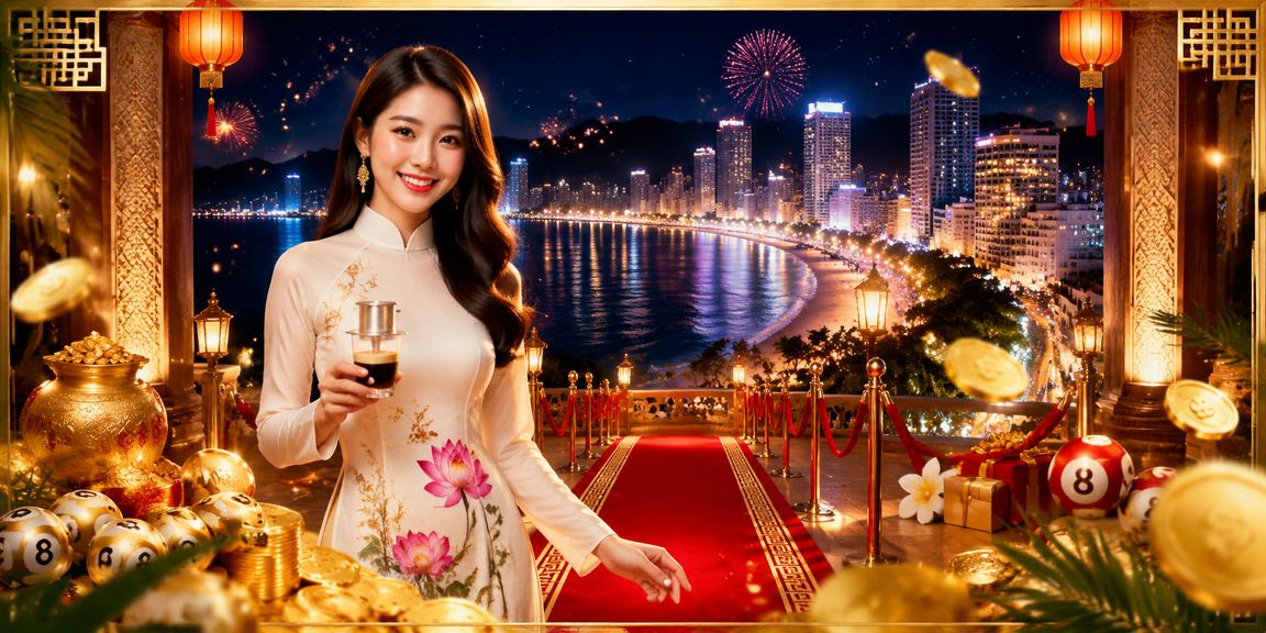 Người dùng tại Nha Trang vừa uống cà phê vừa theo dõi xổ số và cá cược trực tuyến trên điện thoại